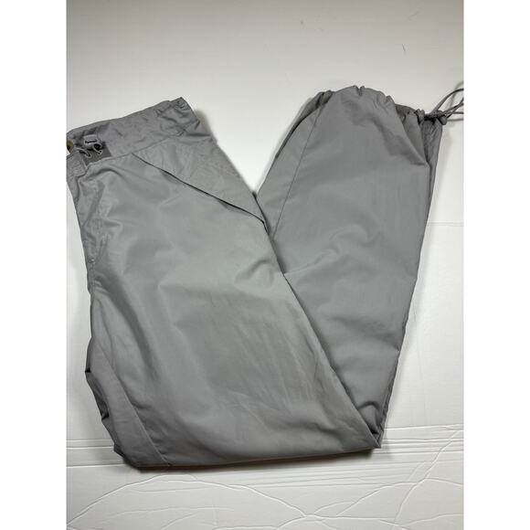 Guess Parachute Utility Pants Light Grey Size 29 Wide Leg Drawstring Pockets - Picture 1 of 12
